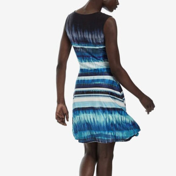 Desigual Flared Sleeveless Dress Size L Large NWT New With Tags Lined - Picture 2 of 7